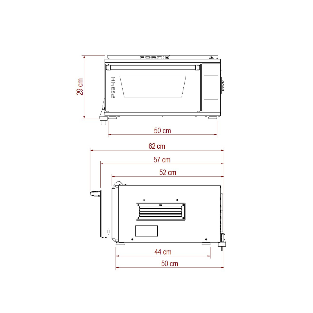 P134H 509E Extra Power | Forno elettrico per pizza, fino a 509°C