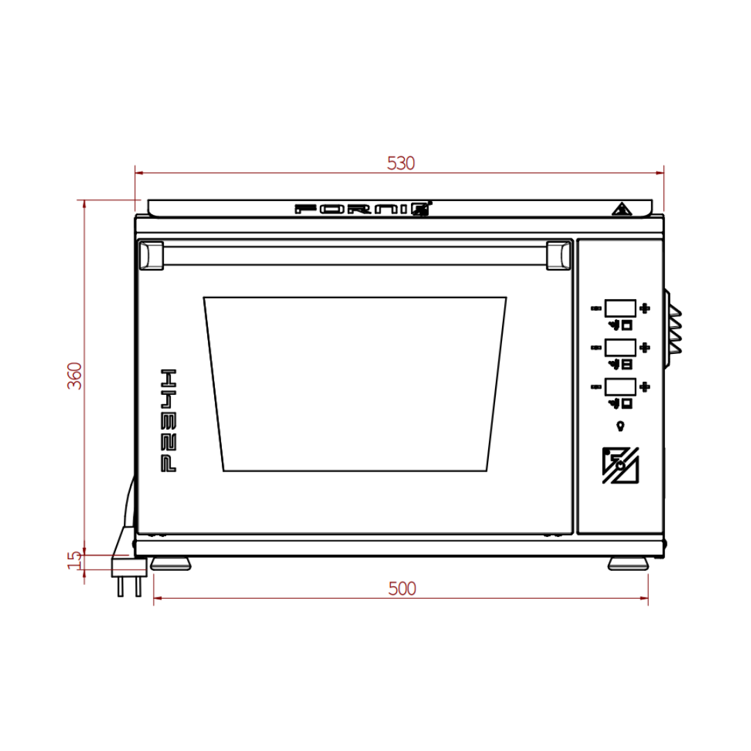 P234H 509 PRO | Forno elettrico per 2 pizze, fino a 509°C