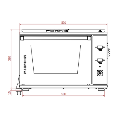 P134HA 509 PRO | Forno elettrico RIGENERATO a camera alta | Acciaio INOX | 509°C