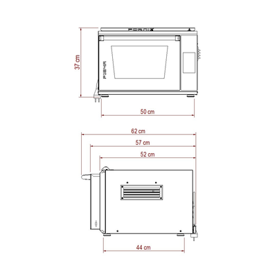 P134A 399E | Forno elettrico RIGENERATO con display touch | Camera 20cm | Acciaio INOX | 399°C