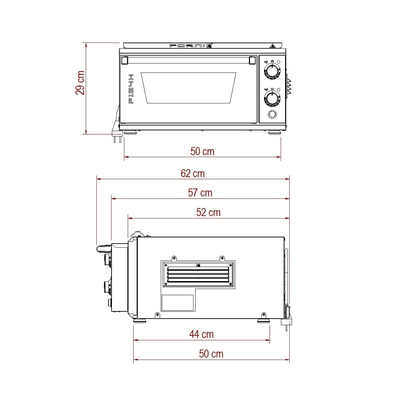 P134H 509 | Forno elettrico RIGENERATO a camera bassa | Acciaio INOX | 509°C