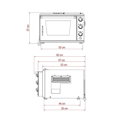 P234H 509 | Forno elettrico RIGENERATO a camera doppia | Acciaio INOX | 509°C